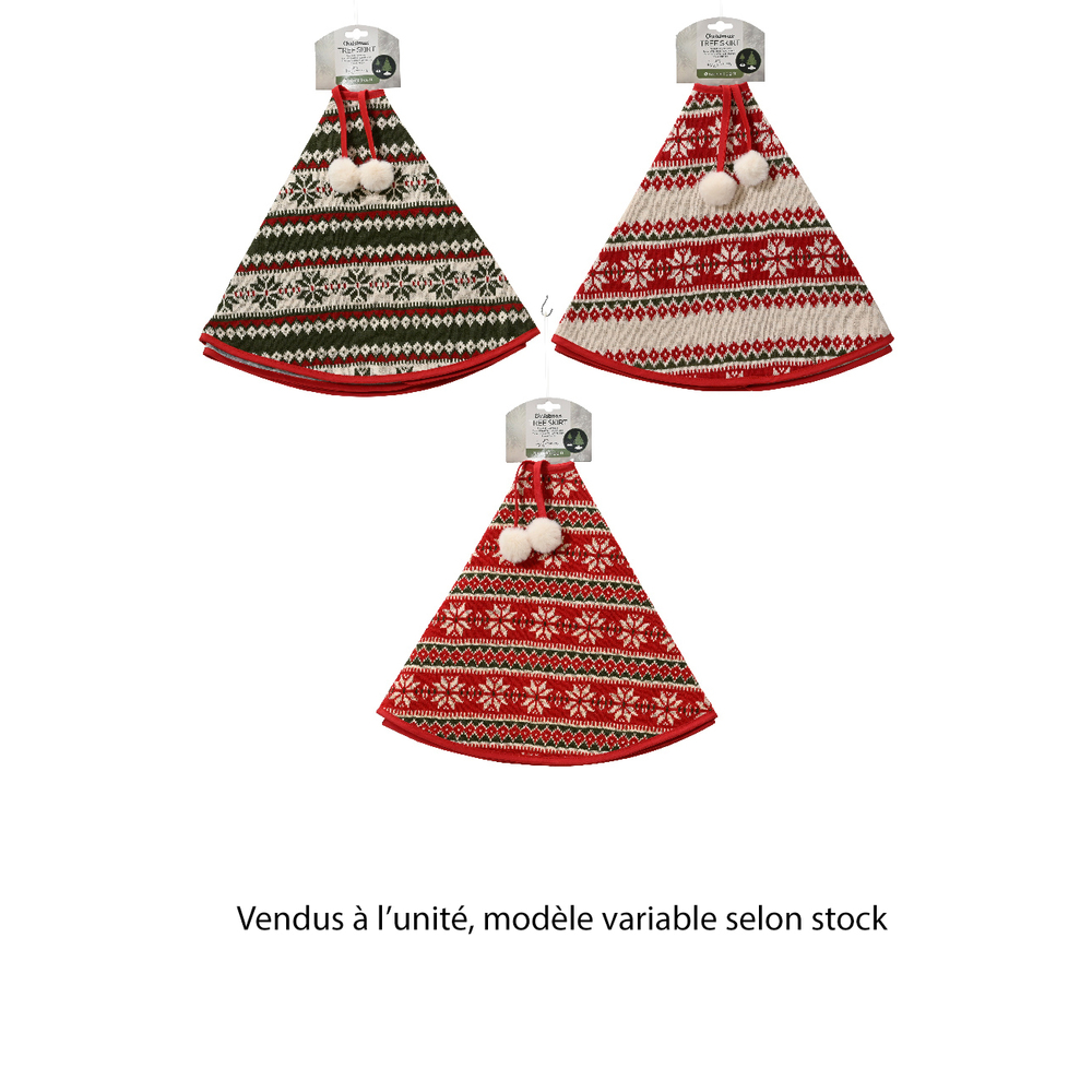 Jupe sapin motifs assortis -coloris mixte - D90cm