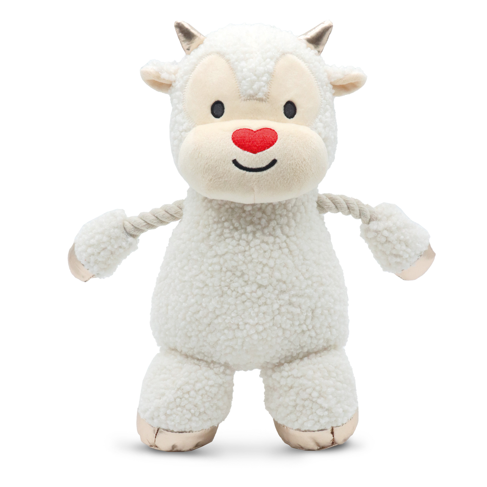 Jouet pour chien, Noël Little Ram blanc 33cm