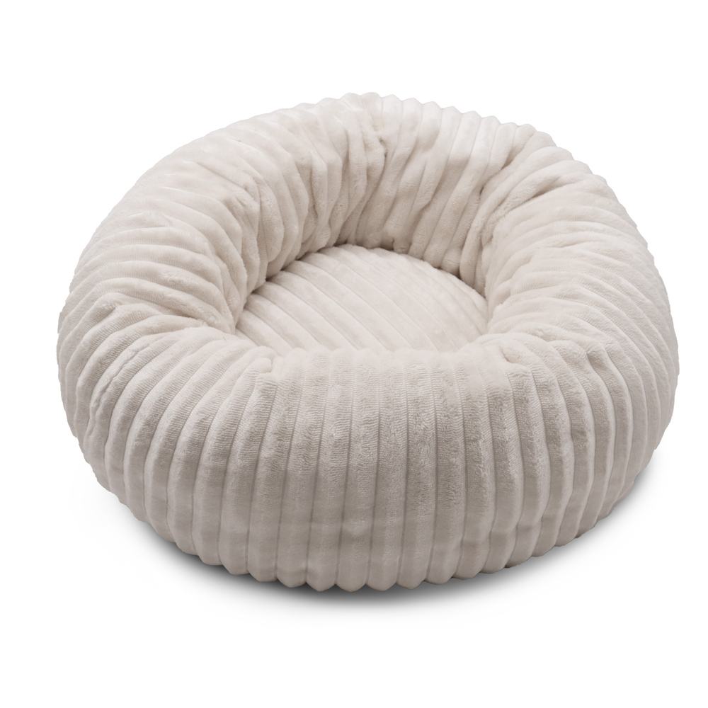 Coussin Donut Noël pour chien et chat, coloris blanc - L.50xH.25cm
