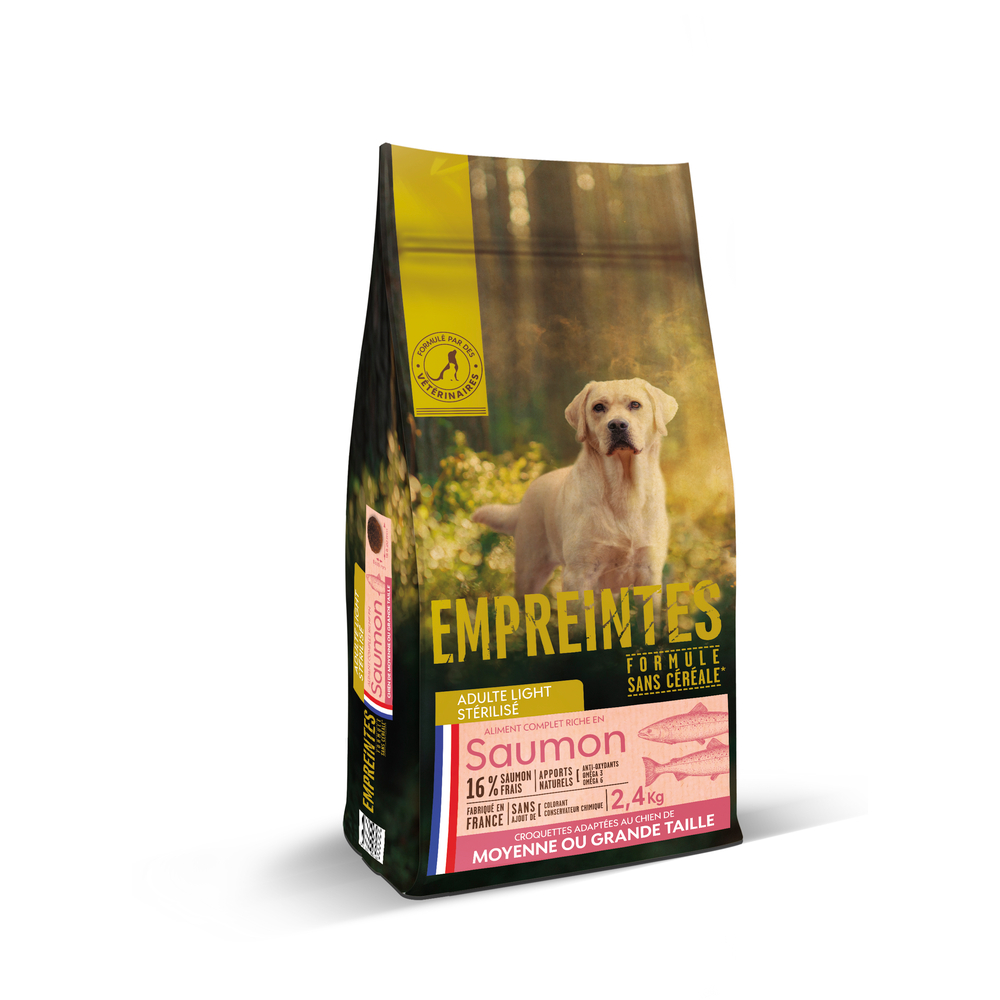 Croquettes saumon sans céréales, moyen/grand chien stérilisé - 2,4kg