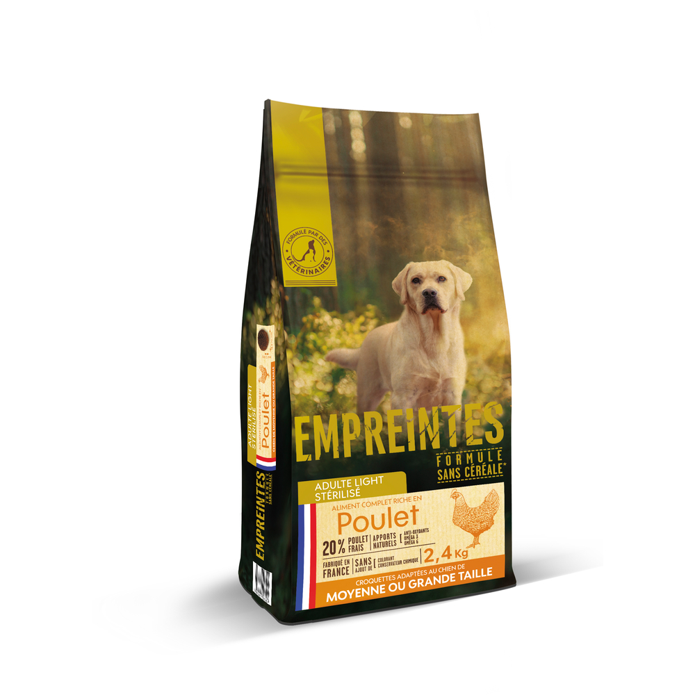Croquettes moyen/grand chien stérilisé, poulet sans céréales - 2,4kg