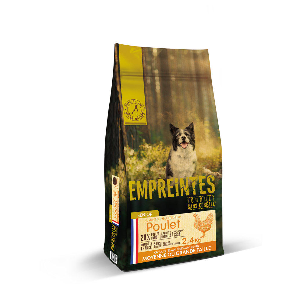 Croquettes poulet sans céréales, moyen/grand chien senior - 2,4kg