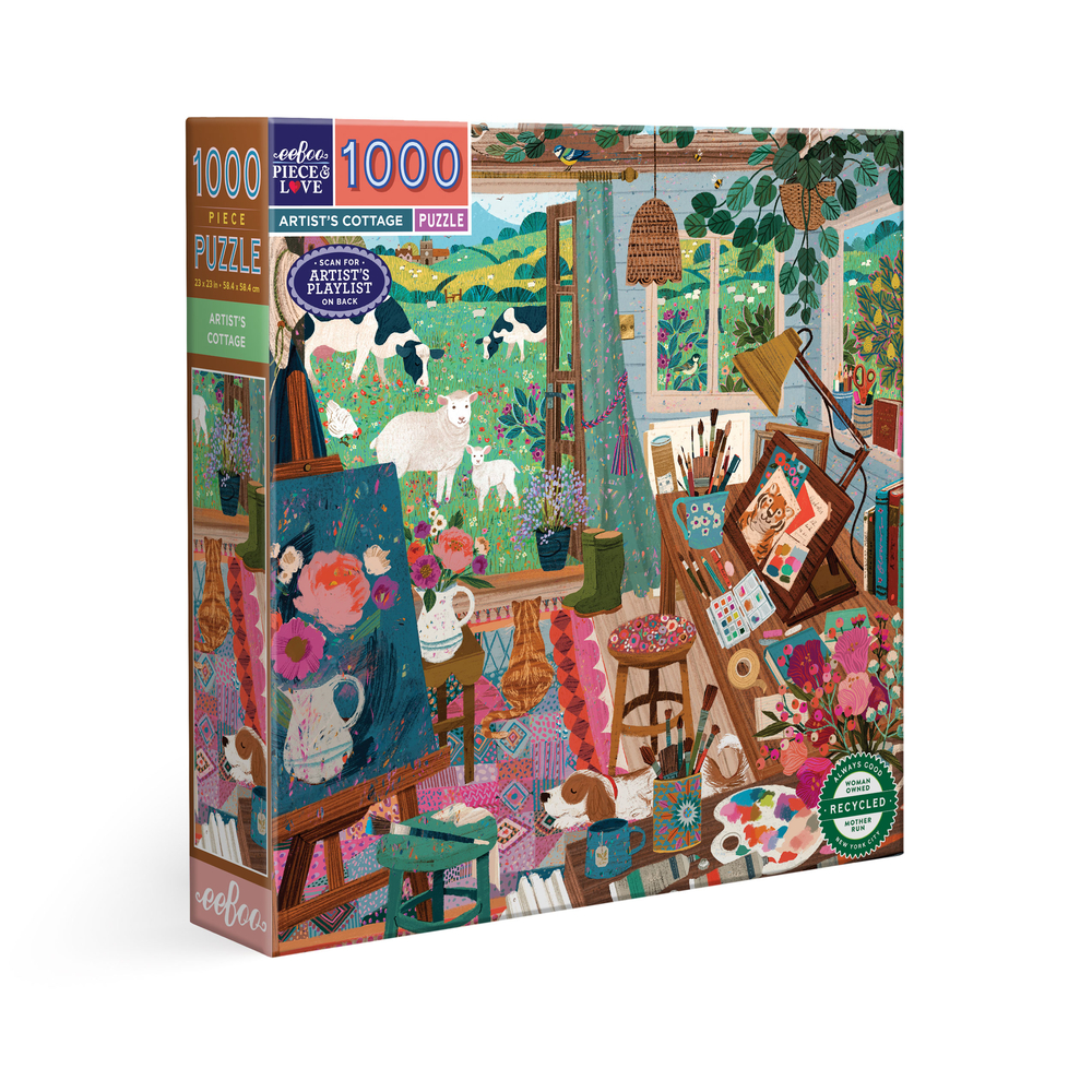 Puzzle Artist Cottage, coloris mixte - 1000 pièces