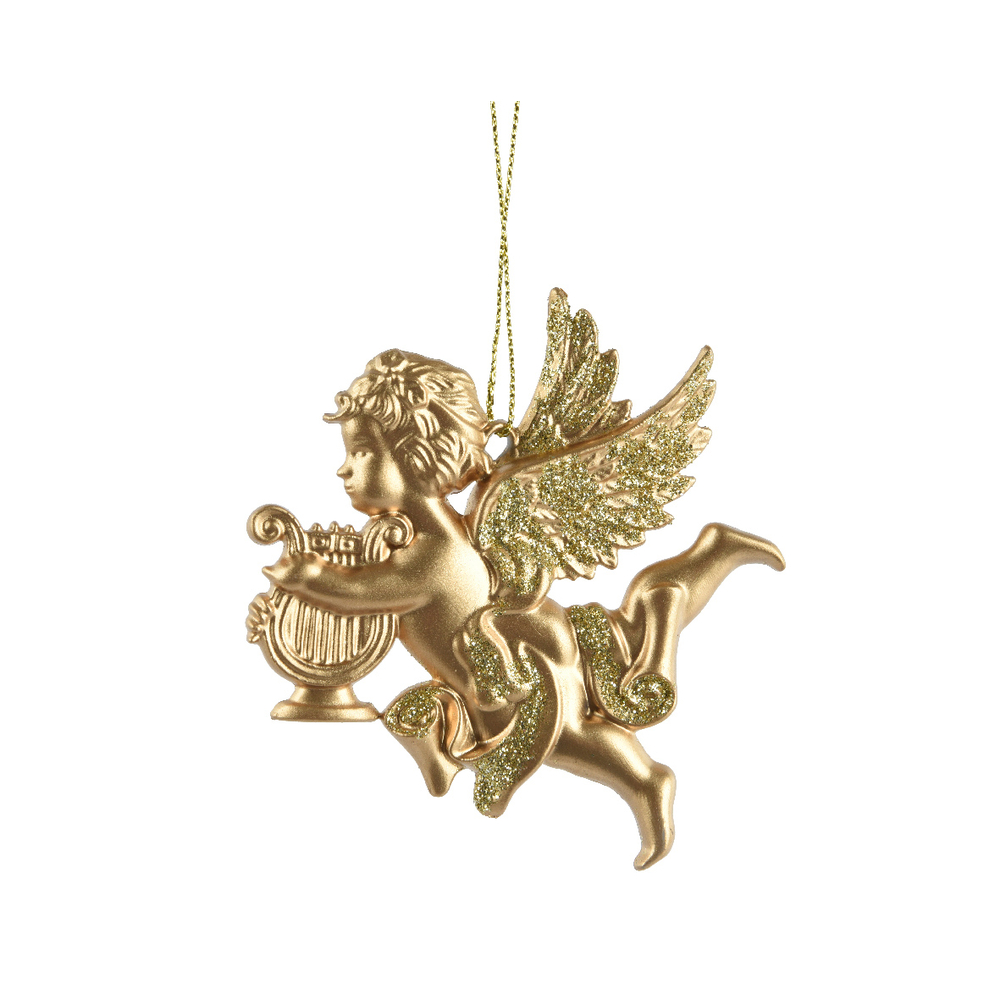 Suspension ange - coloris or - H9,5cm