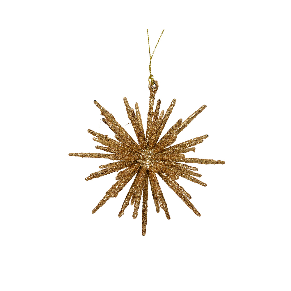 Suspension étoile 3 D -coloris or - D11,5cm