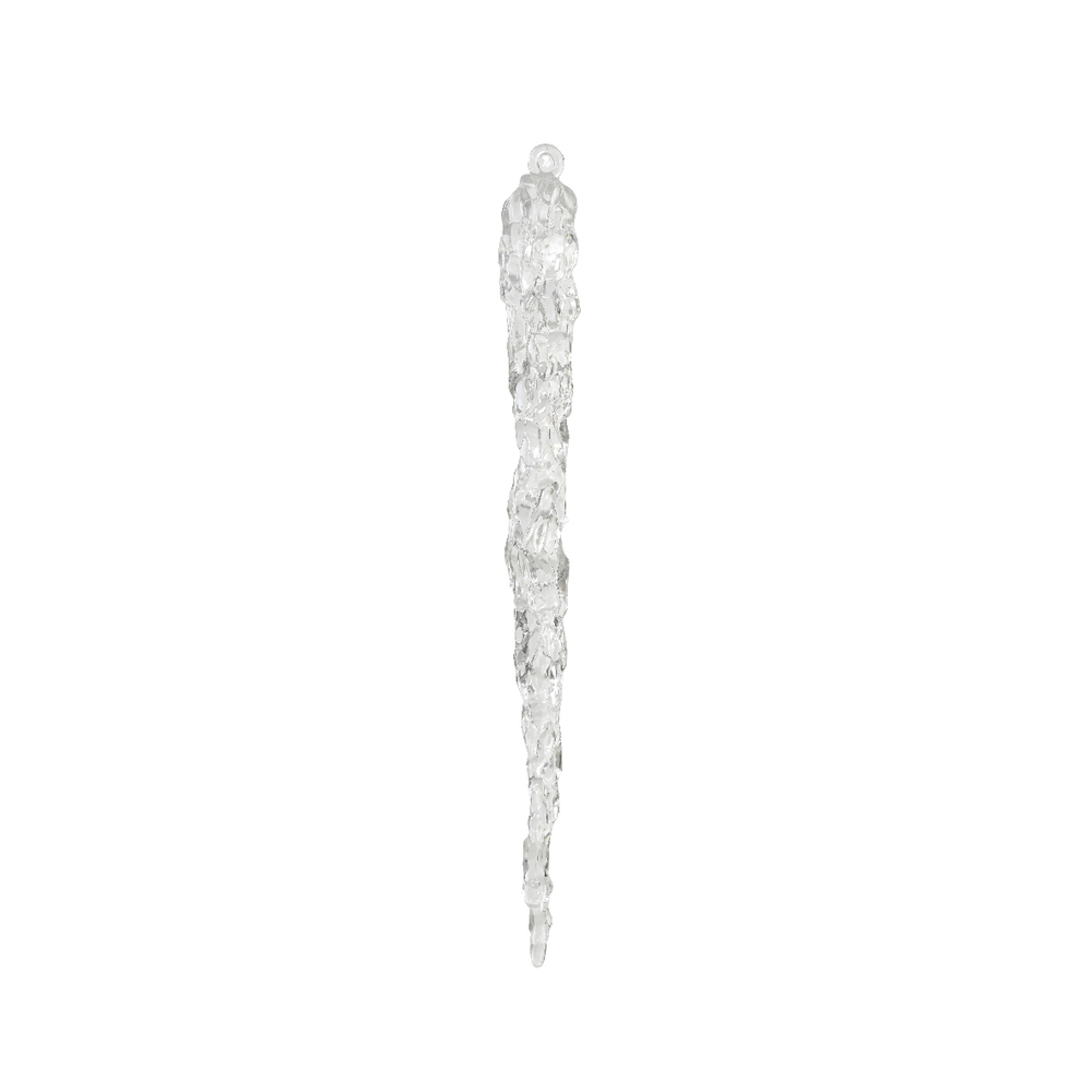 Suspension de Noël : stalactite, coloris transparent - H.28,5cm