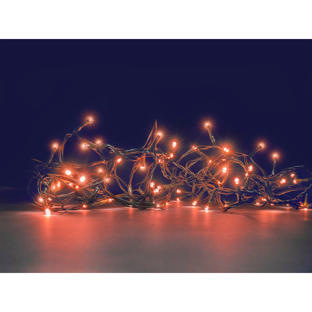 Guirlande lumineuse animée FLICKER LIGHT®, 128 Led cuivré - L.8m