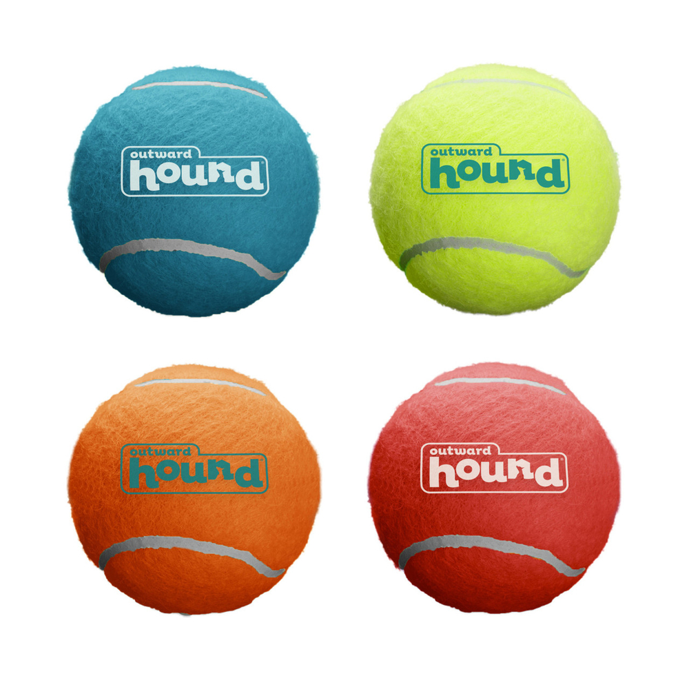 Jouet pour chien : pack 4 balles Squeaker - taille M