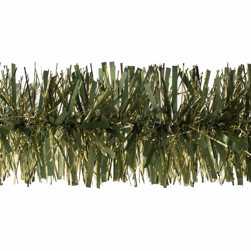 Guirlande de Noël, coloris vert et or - L.200cm