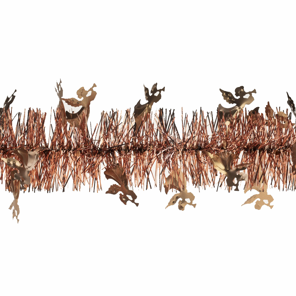 Guirlande de Noël anges, coloris pêche et or - L.200cm