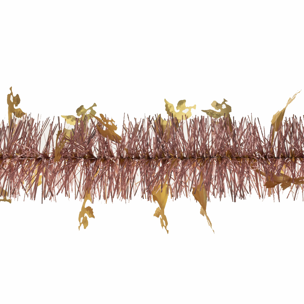 Guirlande de Noël anges, coloris rose et or - L.200cm