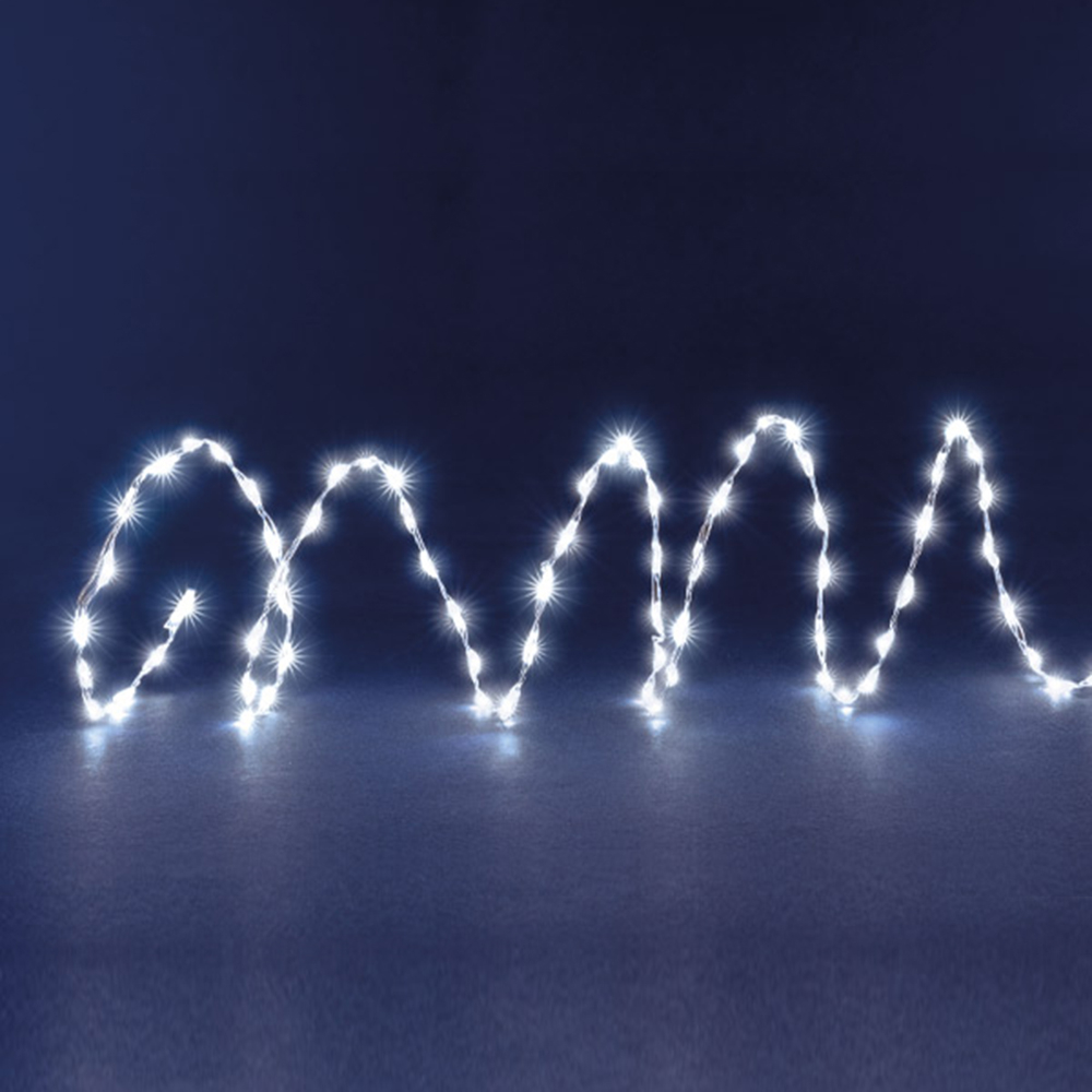 Guirlande lumineuse micro, 300 led blanc froid - L.4,8m