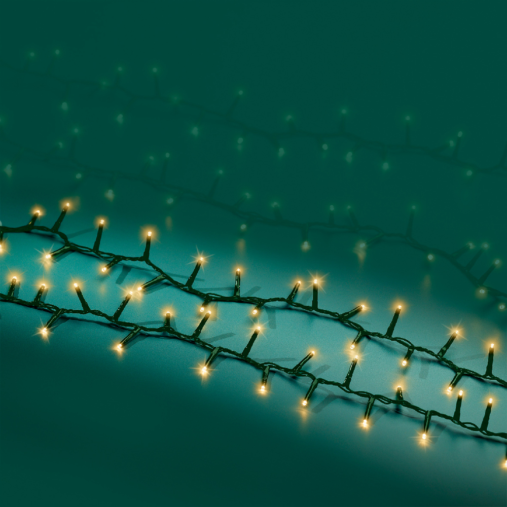 Guirlande lumineuse animée 'Compact', 1000 led - blanc chaud - L.22,5m