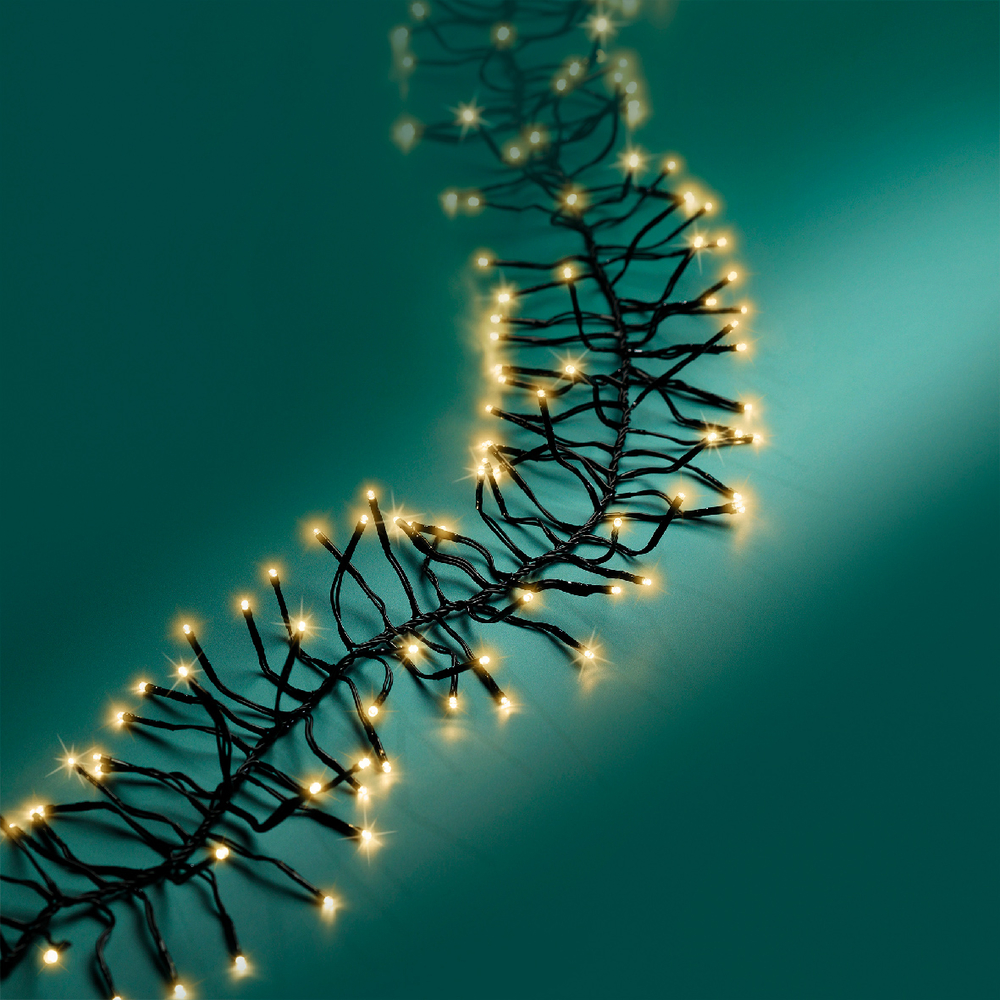 Guirlande lumineuse animée Grappe, 1512 led - blanc chaud - L.14m