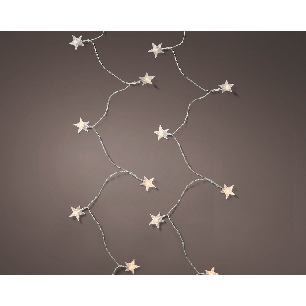 Guirlande lumineuse animée Noël Star, 24 led - blanc froid - L.4,6m