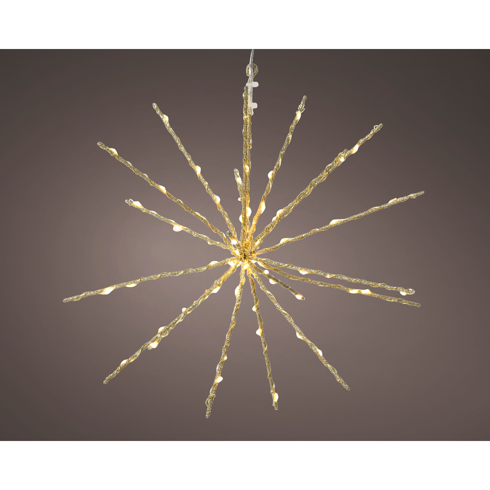 Etoile polaire de Noël, suspension, intérieur, led blanc chaud -D.30cm