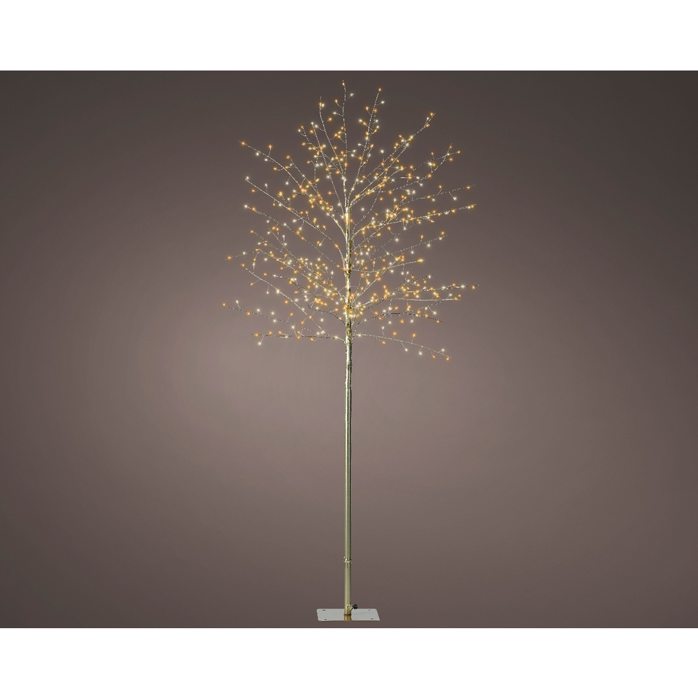 Arbre de Noël lumineux doré, intérieur, led blanc chaud - H.150cm