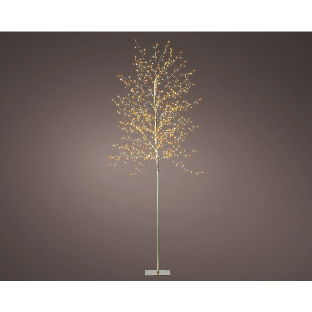 Arbre de Noël lumineux doré, intérieur, led blanc chaud/froid - H180cm