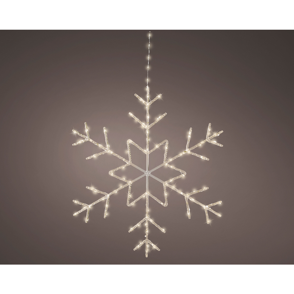 Flocon lumineux, suspension, intérieur, led blanc chaud - H.53cm