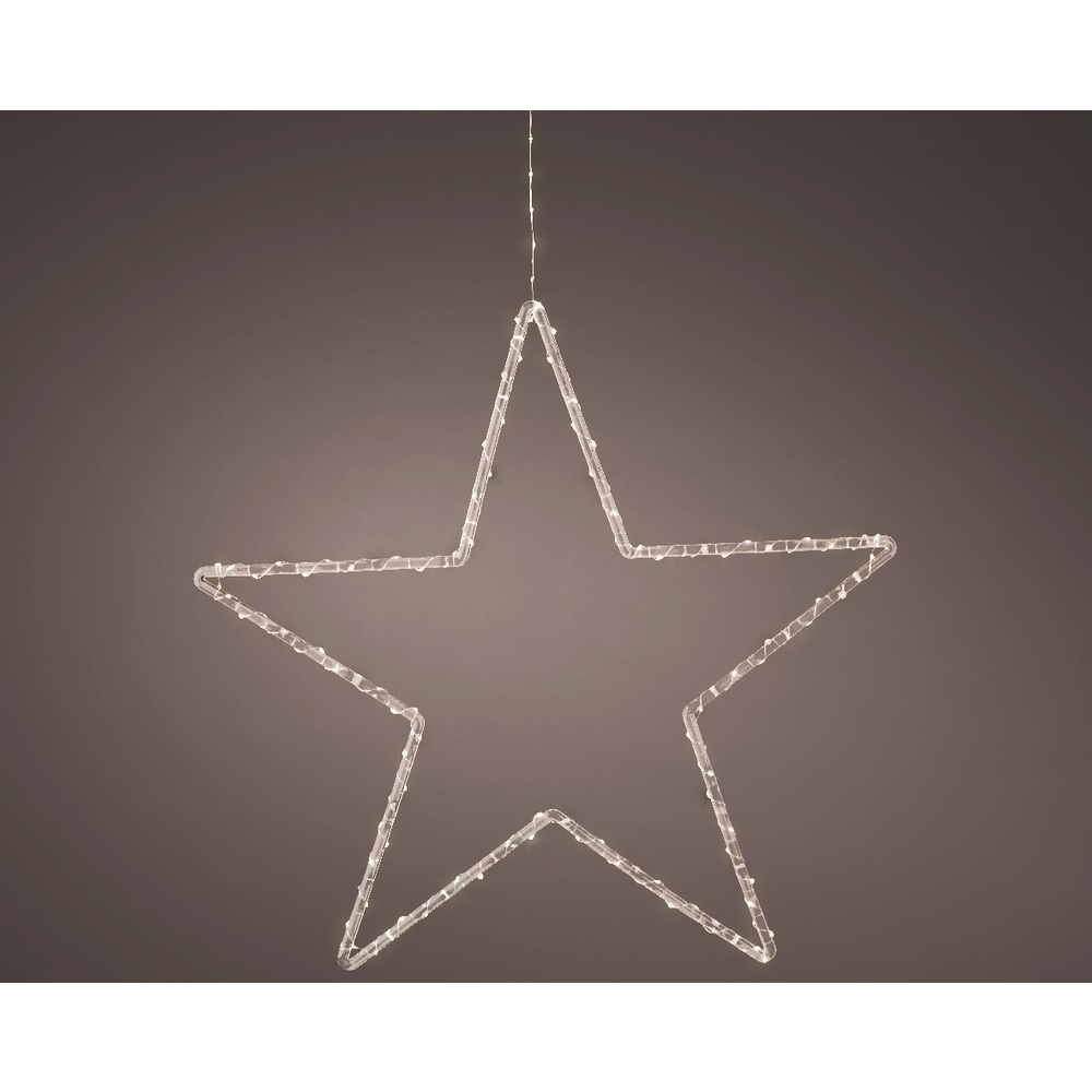 Etoile lumineuse, suspension, intérieur, led blanc chaud - H.58cm