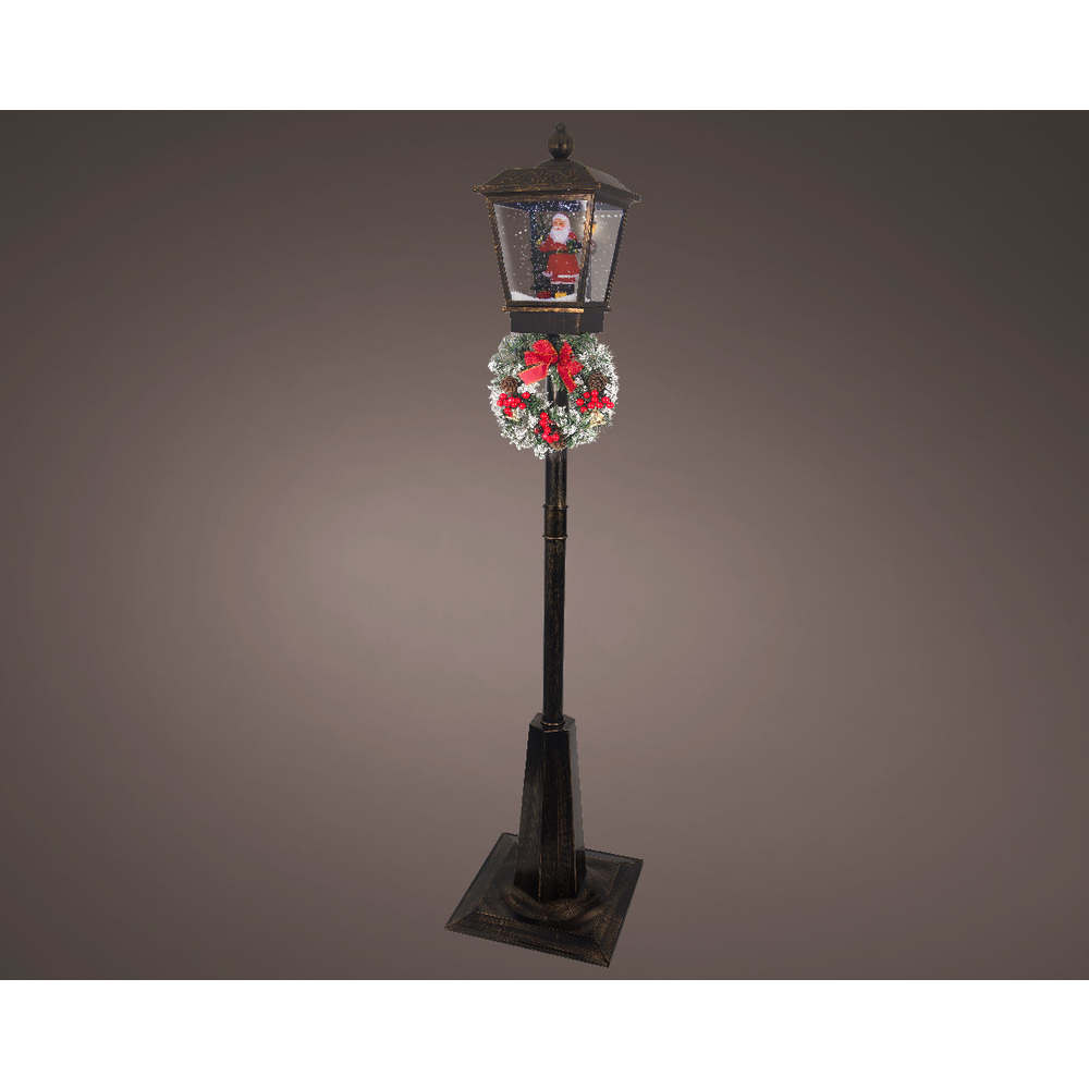 Lanterne de Noël couleur cuivre, intérieur, led blanc froid - H.180cm