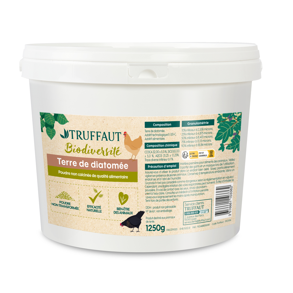 Terre de diatomée, en poudre non calcinée - 1250g