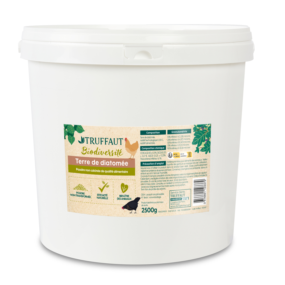 Terre de diatomée, en poudre non calcinée - 2500g