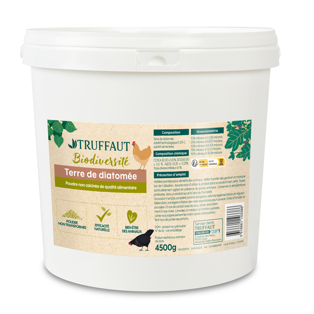 Terre de diatomée, en poudre non calcinée - 4500g 