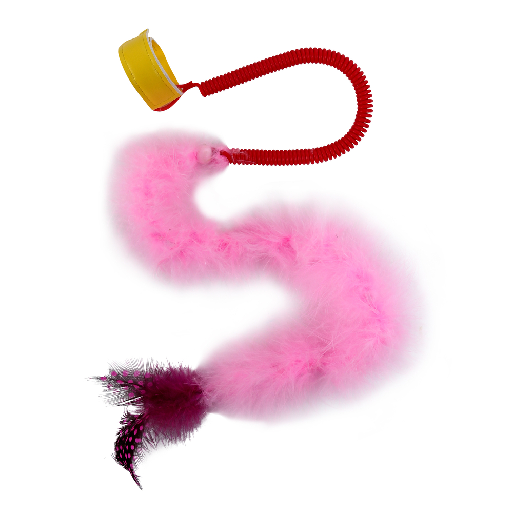  Jouet pour chat : boa avec scoubidou à suspendre - H.20cm