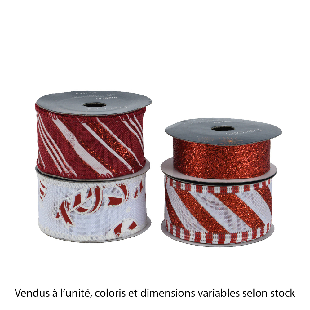 Ruban d'emballage cadeau, coloris mixte variable - L.3m