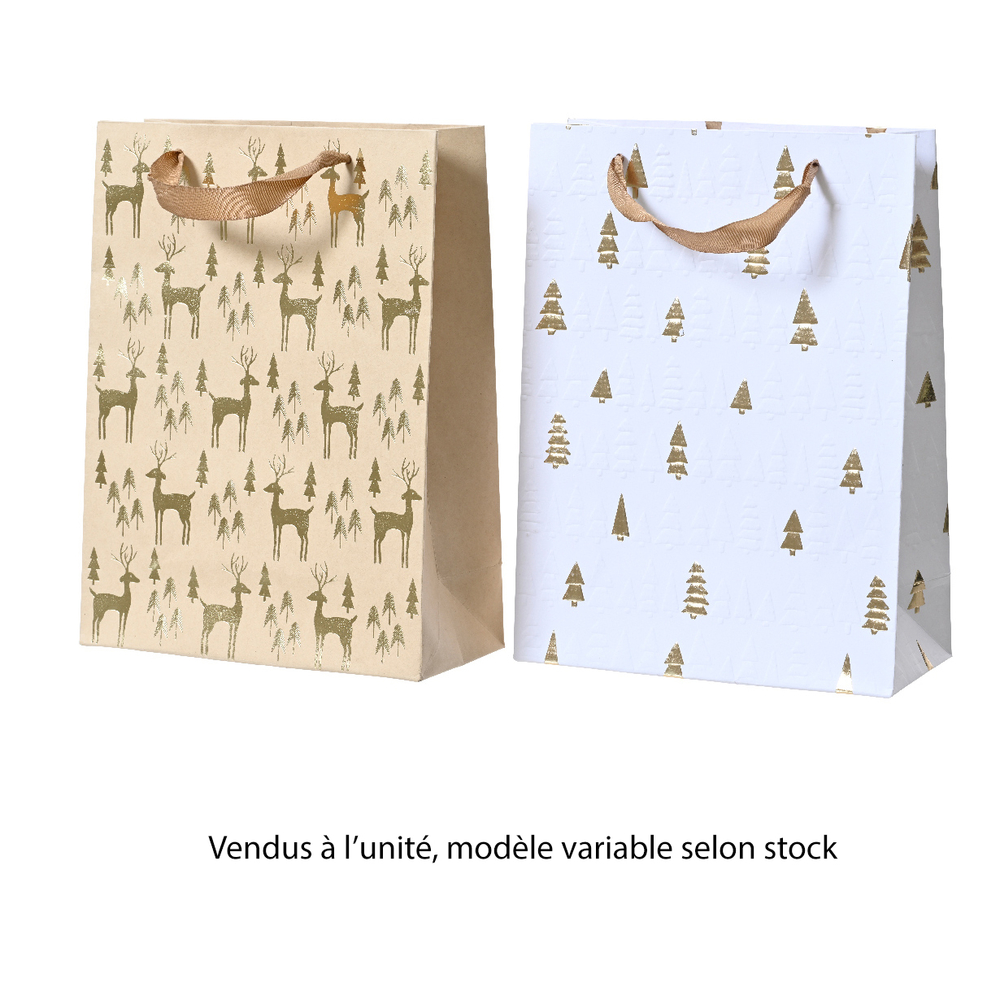 Sac cadeau de Noël, coloris mixte variable - 8x18xH.24cm