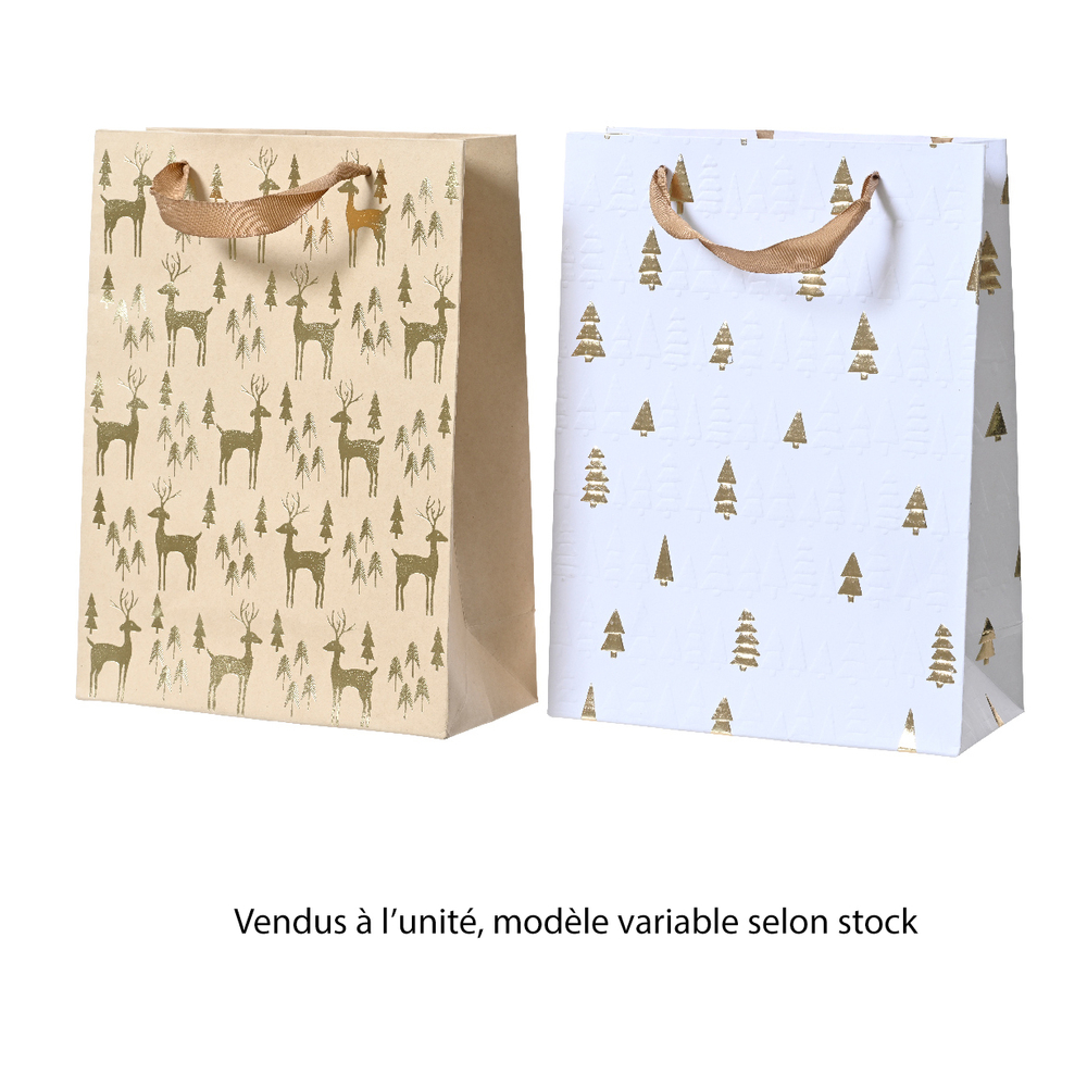 Sac cadeau de Noël, coloris mixte variable - 10x26xH.32cm