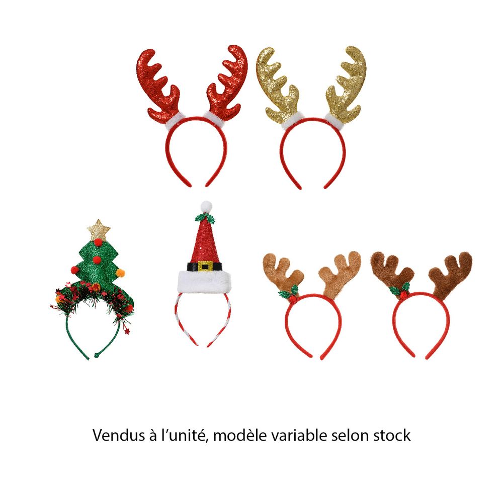 Serre-tête pour décoration de Noël, modèle variable - D.12cm