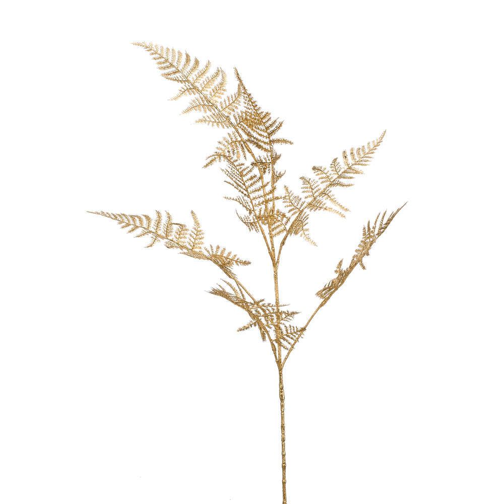 Branche artificielle d'asparagus, coloris or - H.85cm