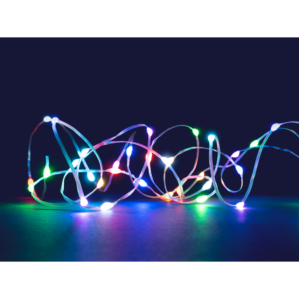 Guirlande lumineuse micro, 100 led multicolore smart - L.10m
