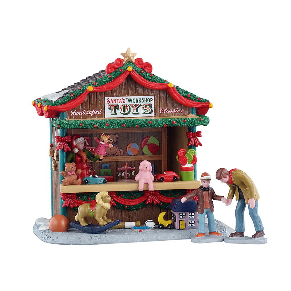 Figurines en résine, Caddington, jouets atelier père Noël - H.13,9cm