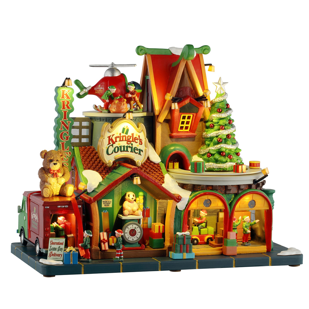 Scène animée, Santas wonderland, courrier de Kringle - L.28xH.22,3cm