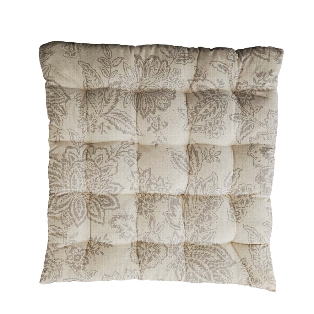 Galette de chaise 'Ceylan' en lin, coloris mixte - 40x40cm