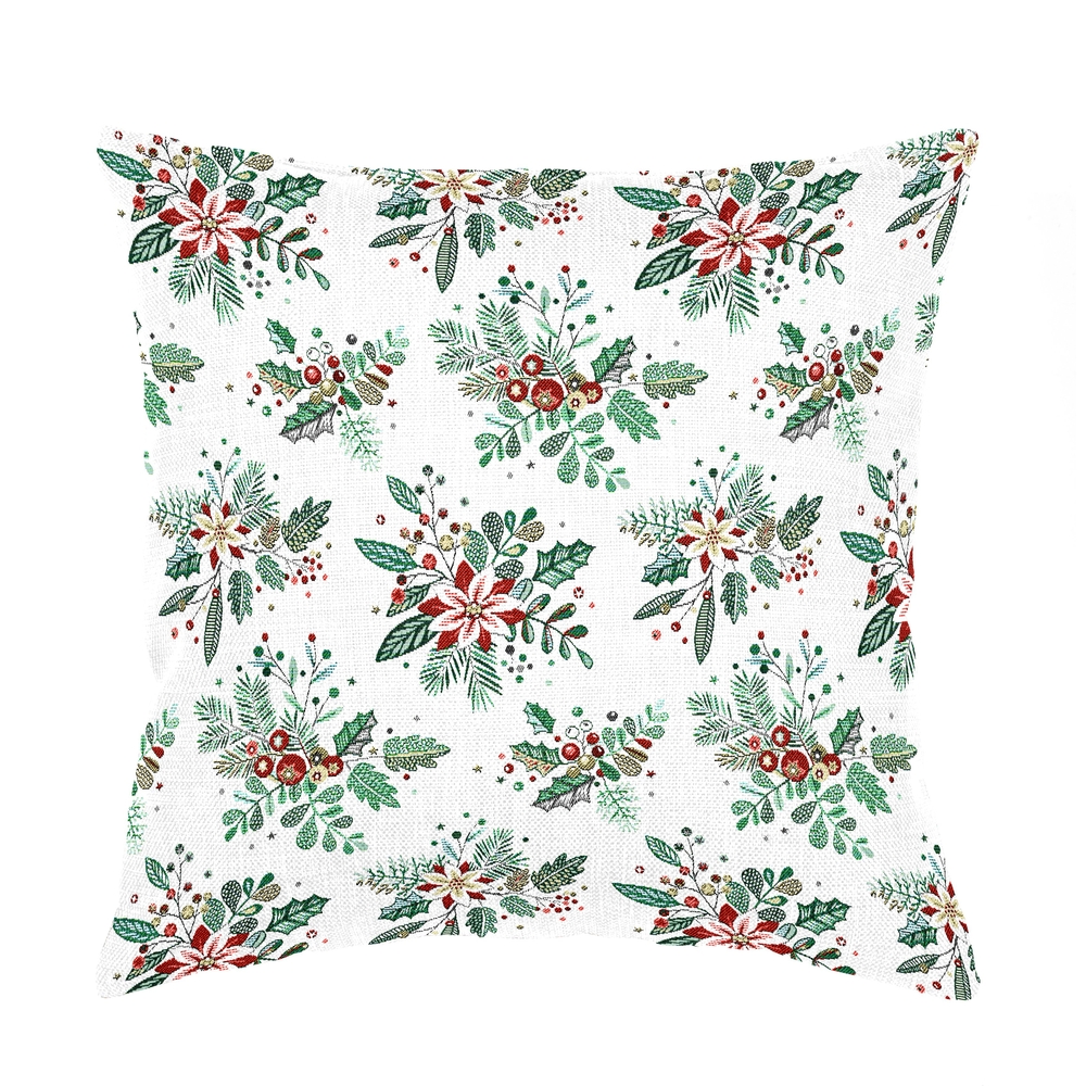 Coussin de Noël 'Holly', coloris mixte - 45x45cm