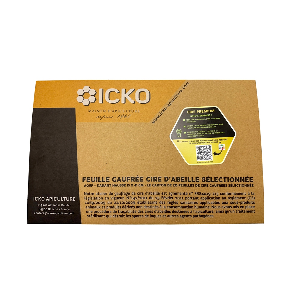 20 feuilles de cire gaufrée premium