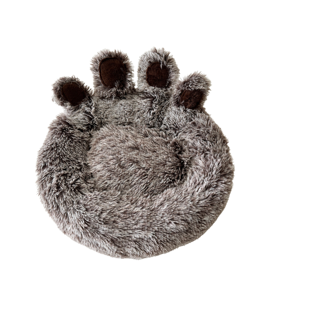 Coussin façon patte d'ours pour chien, coloris marron - D.60cm