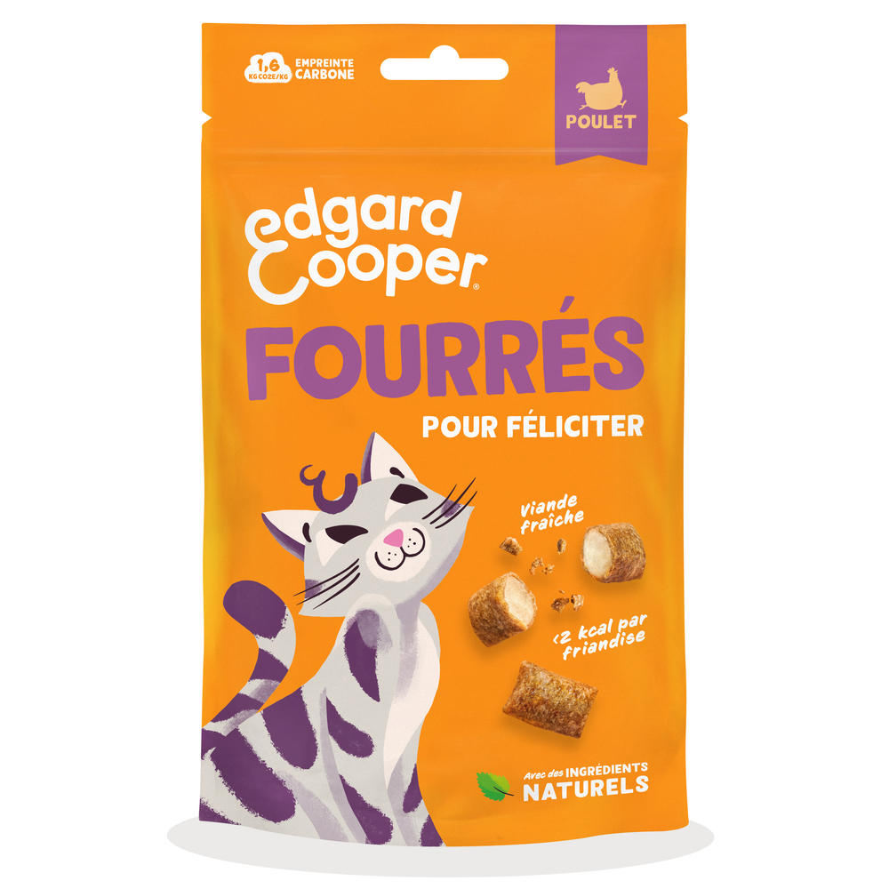 Friandises pour chat, fourrés au poulet - 60g