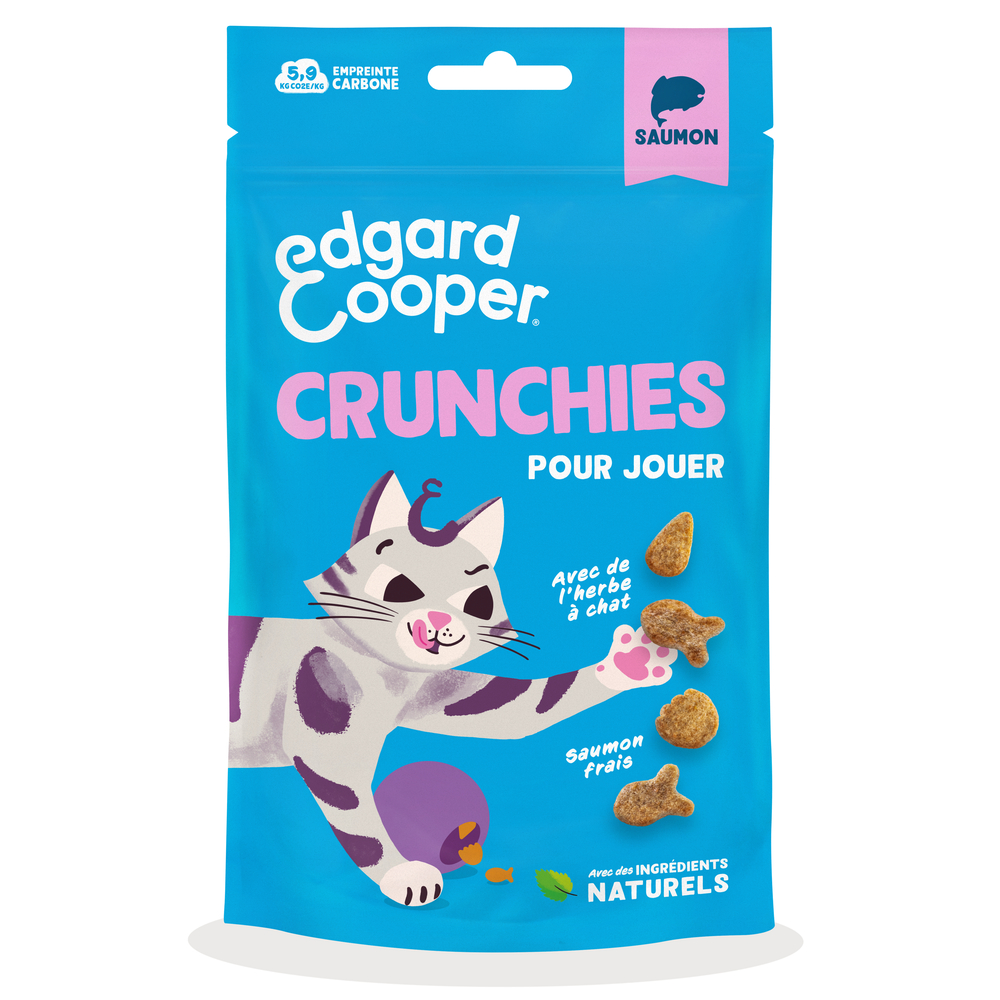 Friandises pour chat, crunchies saumon - 50g