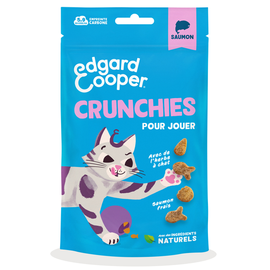 Friandises pour chat, crunchies saumon - 50g