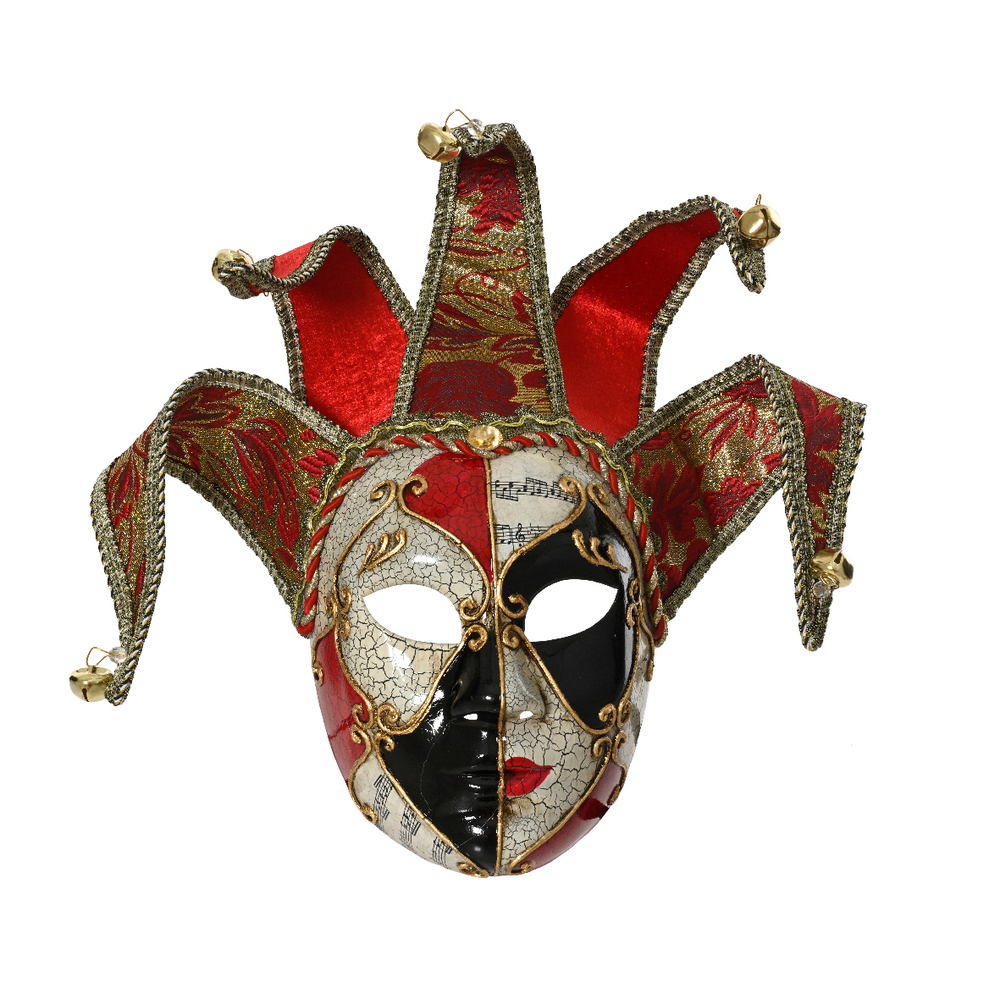 Masque de Noël Arlequin, coloris mixte - L.38cm
