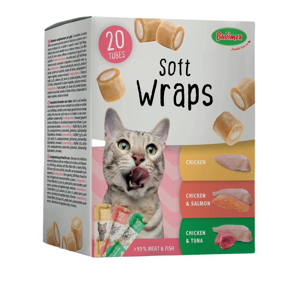 Friandises pour chat, multipack soft wraps x20