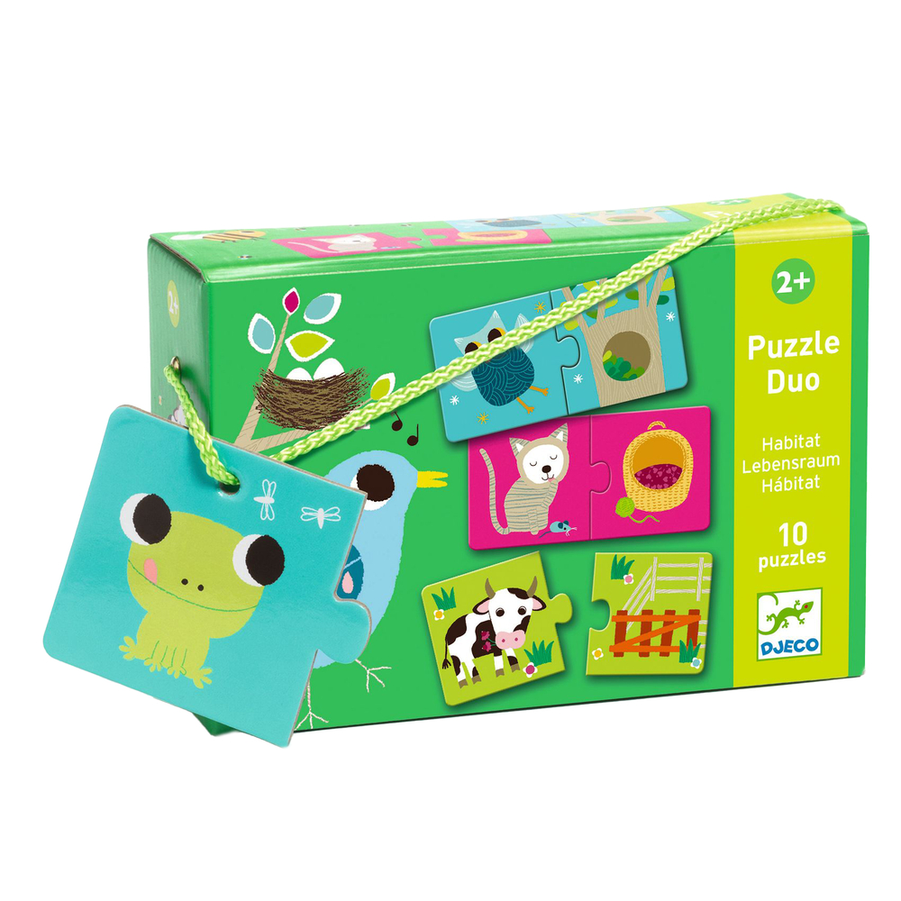Puzzle éducatif duo 'habitat des animaux'
