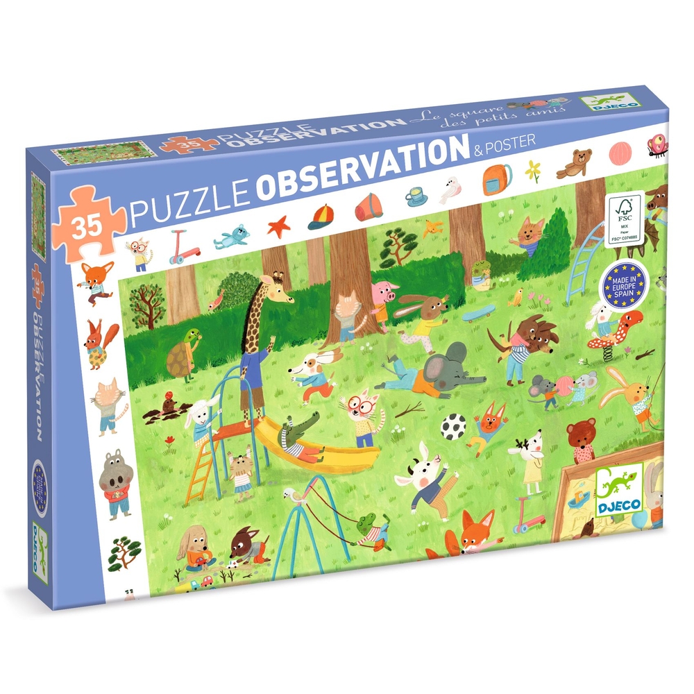 Puzzle 'Le square des petits amis' - 35 pièces