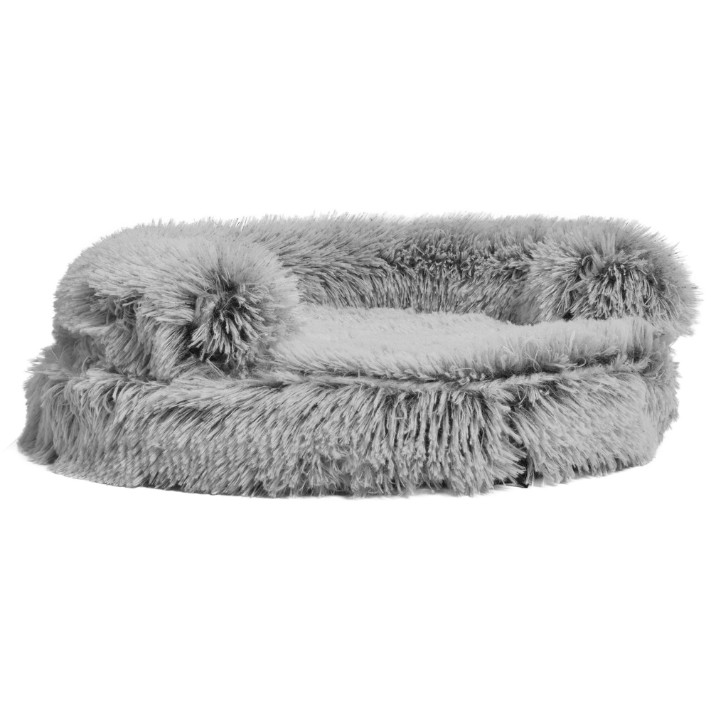 Sofa poilu pour chat et petit chien, coloris noir - L.45cm