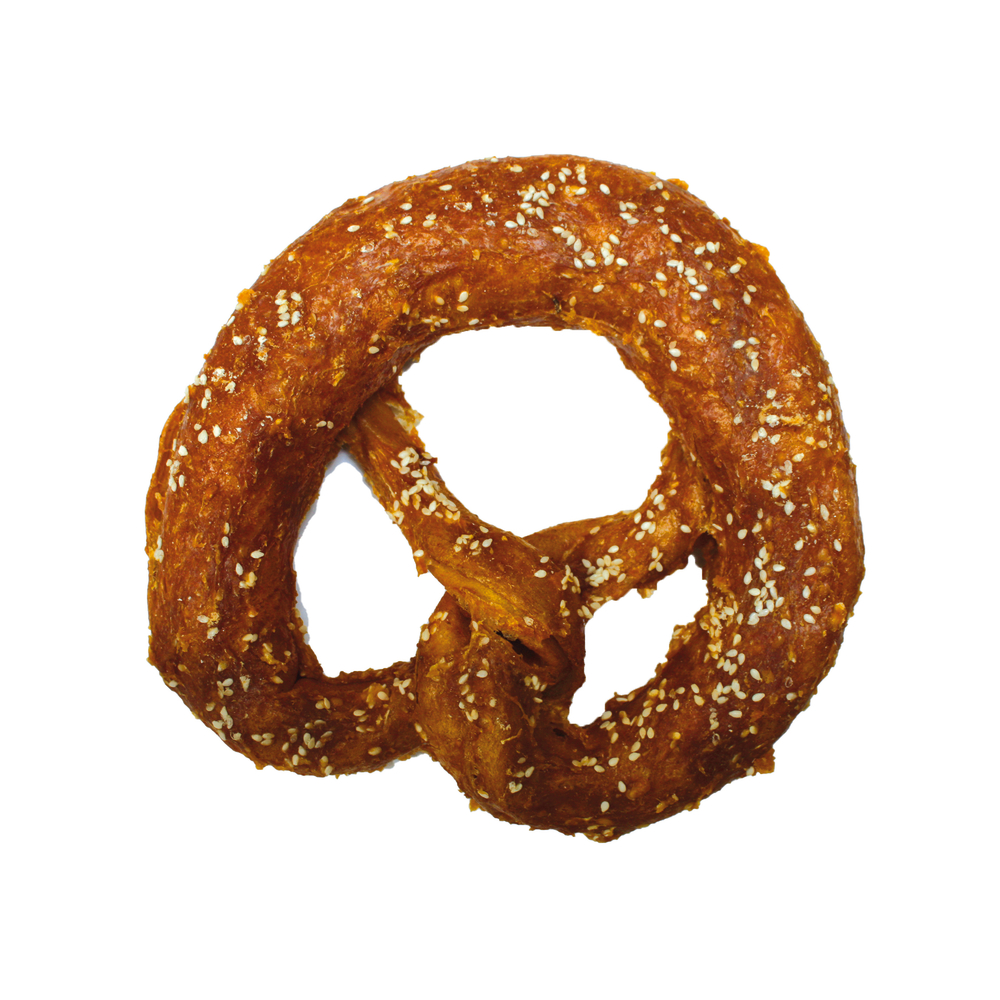 Friandise pour chien, brezel 9cm avec canard 45g